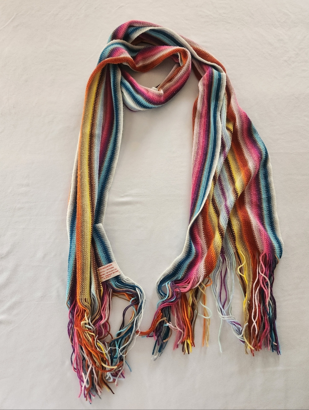 Nardi & Tagliaferri Colourful Stripe Knit Scarf - Picture 2 of 16